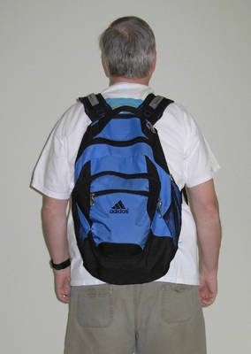 Backpack Correctly Positioned on the Back