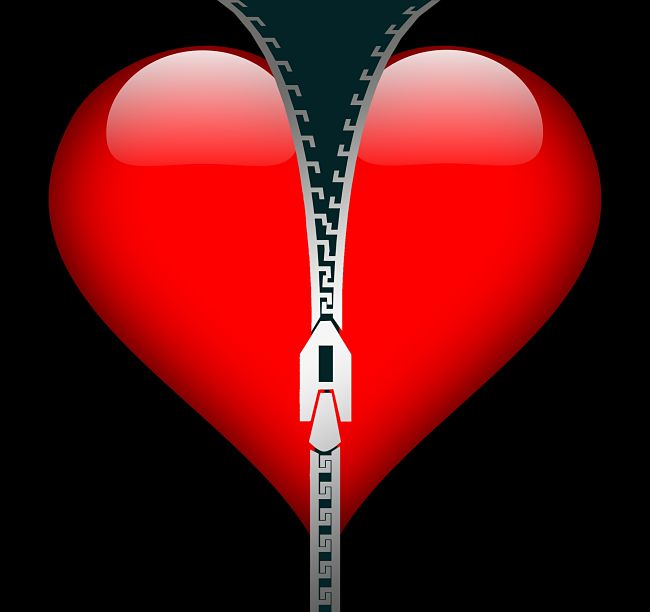 Broken hearts cannot be zipped up!