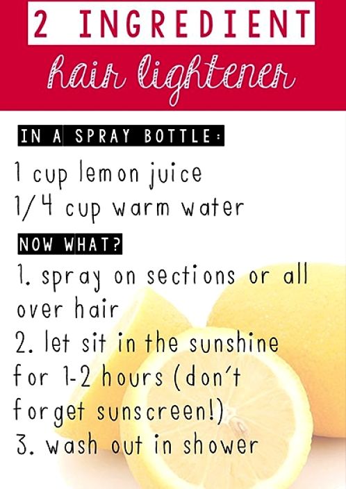 A simple way to lighten your hair naturally using simple ingredients