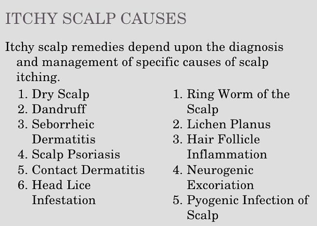 Common causes of itchy scalp