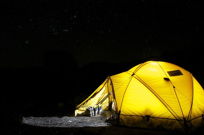 Modern frame tents have dual skins which prevents condensation from occurring inside. They also are designed to allow good ventilation which allow excess moiture to escape