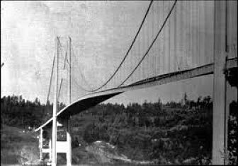 The power of resonance can destroy bridges - Galloping Gertie